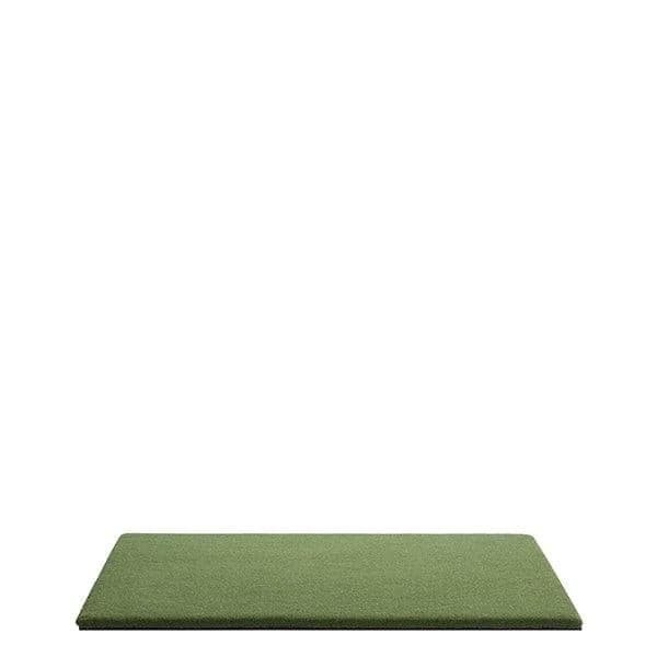 SwingTurf golf mat, angled view on white